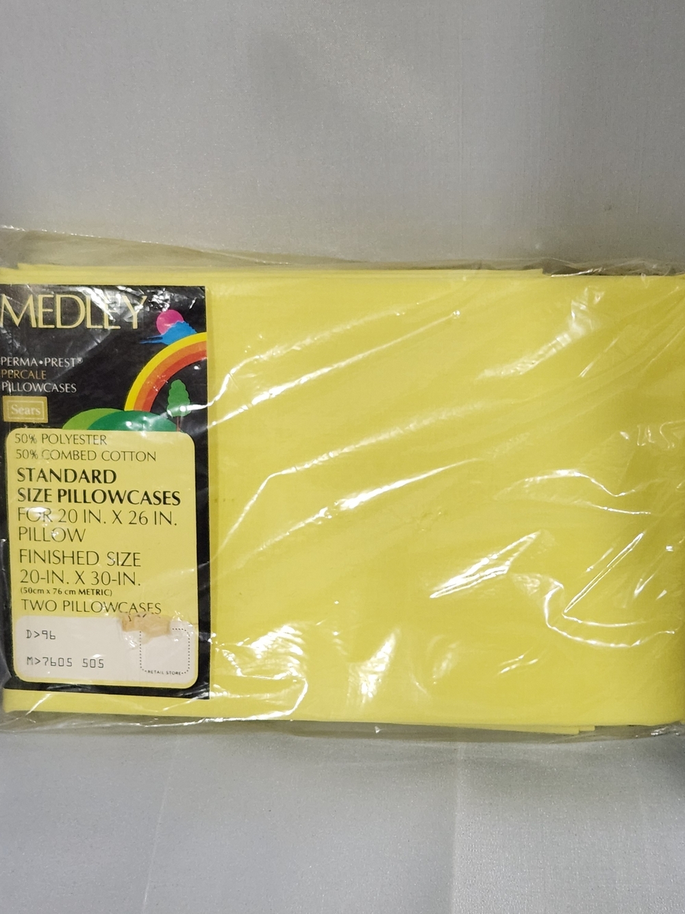 Sears Yellow Standard Pillowcases - Pack of 2